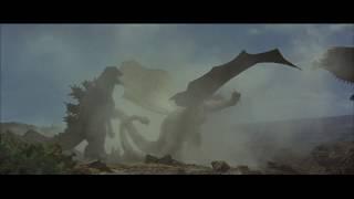 Ghidorah the Three-Headed Monster 1965 In the Heat of Battle clip - Classic Japanese Monsters