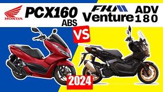 Honda PCX 160 vs FKM Venture ADV 180  Side by Side Comparison  Specs & Price  2024
