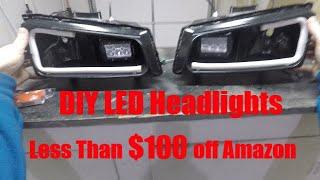 CHEVY SS gets DIY LED Custom HEADLIGHT BUILD