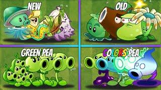 4 Team NEW  OLD  GREEN PEA  COLORS PEA Plants Battlez - PvZ 2 Team Plants vs Team Plants