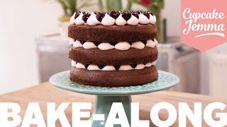 Black Forest Layer Cake Recipe & Tutorial  Bake Along  Cupcake Jemma