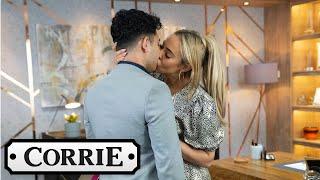 Aadi and Courtney Kiss  Coronation Street