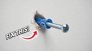 How To Fix Loose Or Damaged Drywall Anchors Like New  DIY Wall Plug Repair