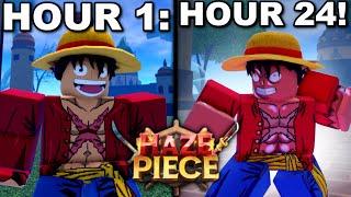 I Spent 24 Hours As Luffy In Roblox Haze Piece... Heres What Happened