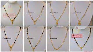 Latest Dailywear Gold Mangalsutra Chains or Gold Black beads Chains