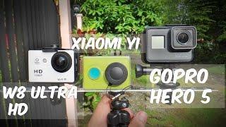 GoPro Hero5 vs Xiaomi Yi vs W8 Ultra HD