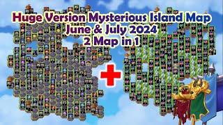 Huge Version 2 Map in 1  Mysterious Island Map June & July 2024
