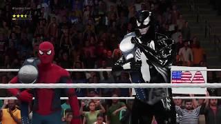 WWE 2K18 Spiderman and Venom Team up to win titles