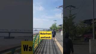 Jogging di Taman Alun Kapuas  Waterfront City Pontianak 2023 #sungaikapuas #waterfront #shorts