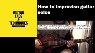 How to improvise guitar solos play along