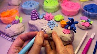 ASMR Sculpting a Clay Coral Reef Whispered Satisfying