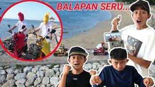 NONTON POCONG MERAH VS POCONG KUNING BALAPAN SEPEDA LISTRIK?  Mikael Family