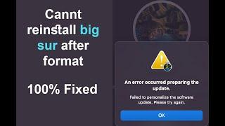 fixed cannot install big sur m1 2020  An error occurred while installing the selected updates