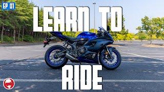 Learning to ride on a Yamaha R7  Learn to Ride a MOTORCYCLE Series - Ep 01