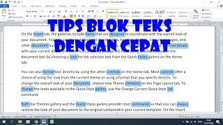 Cara Blok Teks dengan Cepat