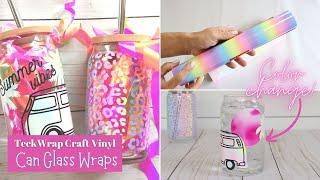 How to Make a Can Glass Wrap with TeckWrap Craft Vinyl