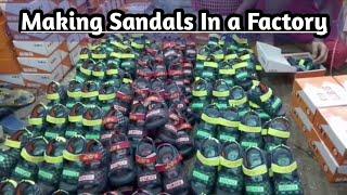 Making of handmade shoe sandals in a factory  #handmade #makingvideos