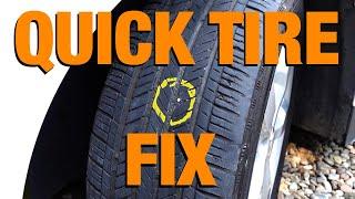 How to Repair a Tire - The Easy Way without removing the tire