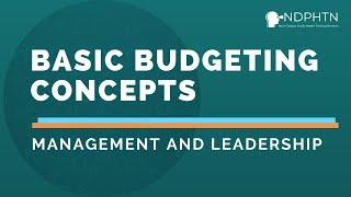 L029 Basic Budgeting Concepts - Leadership and Management