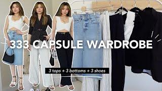 9 pieces 15 outfits EASY Capsule Wardrobe work & casual trying the viral 333 style challenge