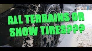 Lets Test Snow Rated All Terrains versus Winter Tires