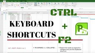 Microsoft Project 2016 Training - 5 Most used Keyboard Shortcuts and tips to speed up your workflow.