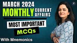 March 2024 Monthly Current Affairs by Parcham Classes  Current Affairs Revision by Richa Ma’am