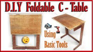 DIY Foldable Table Idea  How to Make Folding C- Table At Home