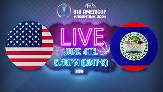 USA v Belize  Full Basketball Game  FIBA U18 AmeriCup 2024