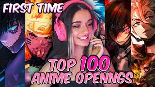 Anime V*RGIN First time Reacting to 100 TOP Anime Openings