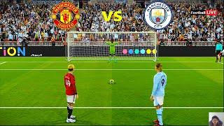 Manchester City vs Manchester United - Penalty Shootout 2024 - Haaland vs Man Utd  eFootball PES