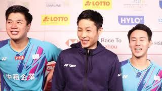 HYLO Open Post match interview with mens doubles winners LuYang and translator Chou Tien Chen