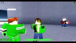 Heatblast transformation in Roblox Ben 10 hero time