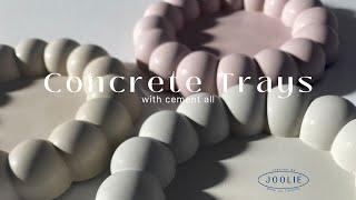 Aesthetic Cement DIY  DIY Concrete Decor Ideas  Concrete tray  Bubble tray