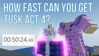 YBA How Fast Can You Get Tusk Act 4?