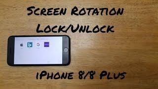 How to lockunlock screen rotation iPhone 88 plus