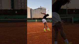 Behind the backhand  Who did it better? #gladiatorstennis #tennis #trickshot