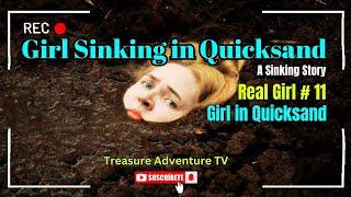 Girl Sinking in Quicksand  Quicksand Girls #survival #adventure #quicksand