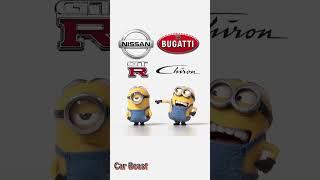 Nissan GTR VS  Bugtti Chiron minnions style#trending #tiktok #gtr #nissan #status #shorts #bugatti