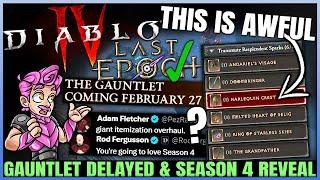 Diablo 4 - CONFIRMED Big Update Leak Season 4 HUGE Uber Uniques Broken Last Epoch VS D4 & More