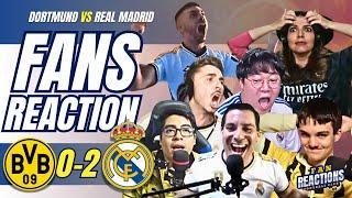 REAL MADRID FANS REACTION TO DORTMUND 0-2 REAL MADRID  CHAMPIONS LEAGUE  FINAL