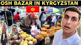 Explorig Osh Bazaar In Bishkek   Wolrd cheap food and cloth Market 