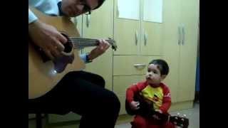 2 Year Old Boy And His Dad from Brazil Perform The Beatles Dont Let Me Down