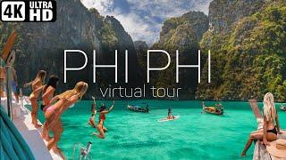 4K Phi Phi island. Favorite island of young people from all over the world   Thailand   sub