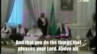 King of Saudi Arabia advising the Scholars How the Muslim Ulema bow down to tyrant rulers