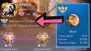 ТОП 1 МИРА МИЯ НАКАЗАЛА  MOBILE LEGENDS