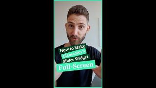 How to Easily Create A Full Width Slider In Elementor #Shorts