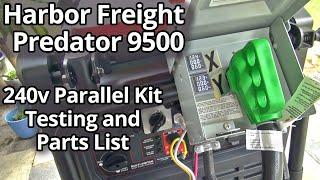 Predator 9500 Home Built 240V Parallel Kit Test & Build Parts 2X Output Power Using Two Generators