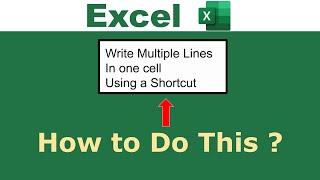 Write Multiple Lines in One Cell in Excel