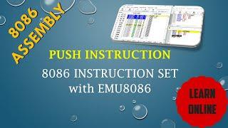 PUSH & POP Instruction  8086 Instruction set with emu8086  PUSH & POP Example in emu8086